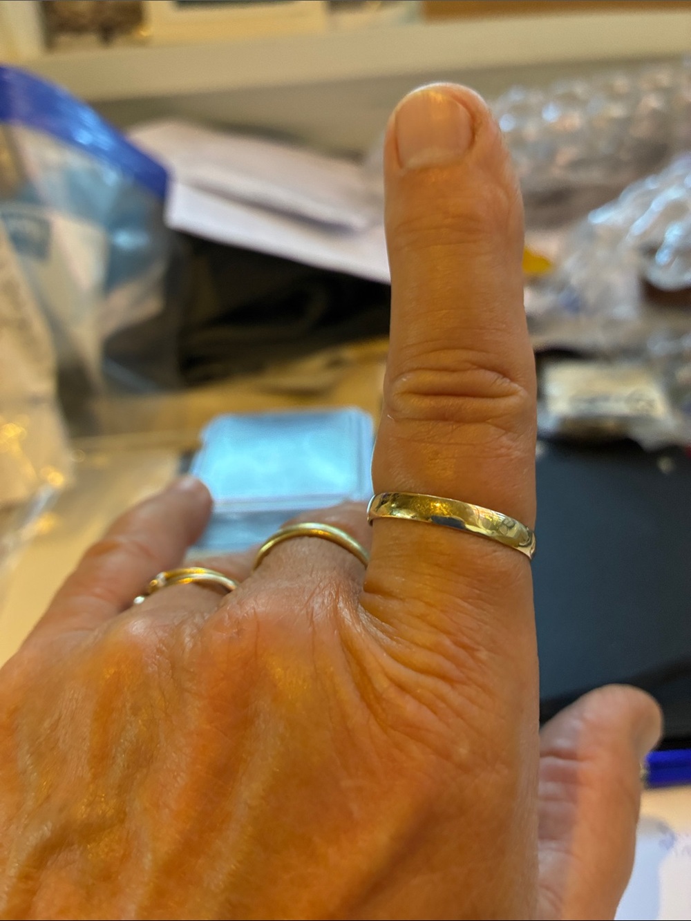 10K Gold Ring size 10 3/4. 
1.71 grams